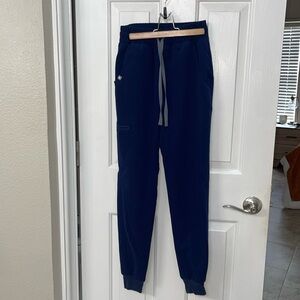 FIGS navy blue jogger scrubs